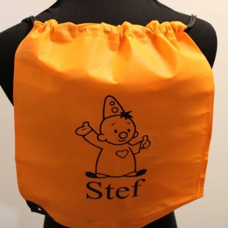 Bestel nu deze gymtas met naam, verkrijgbaar in meerdere kleuren