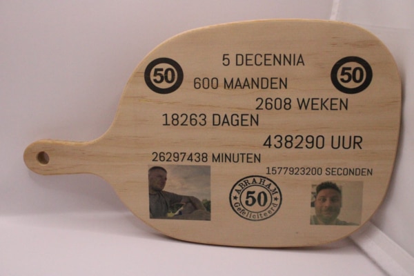 gepersonaliseerde borrelplank bij van de griendt
