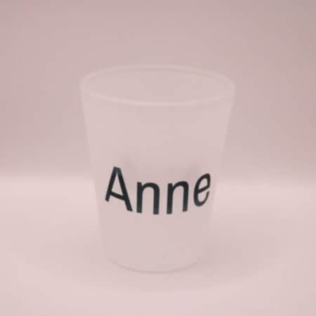 shotglaasje met naam-verkrijgbaar in 2 maten en naar wens te personaliseren met een naam, datum, logo